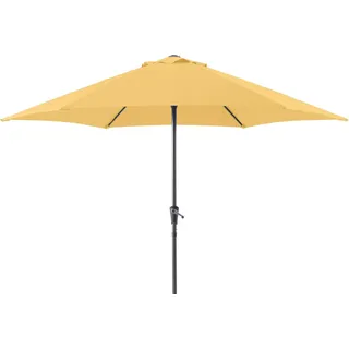 Marktschirm Ø 300 cm Gelb mit Kurbelmechanik