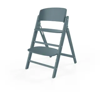 CYBEX Gold CLICK & FOLD Hochstuhl, Mitwachsend, 3-99 Jahre, Verwendbar ab Geburt durch separate Aufsätze, Buchenholz, Stone Blue