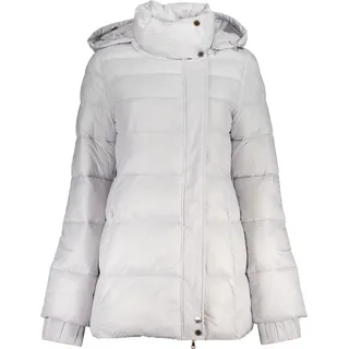 Patrizia Pepe Weiße Daunenjacke mit Abnehmbarer Kapuze : Größe - 42 Größe: 42 - Weiß