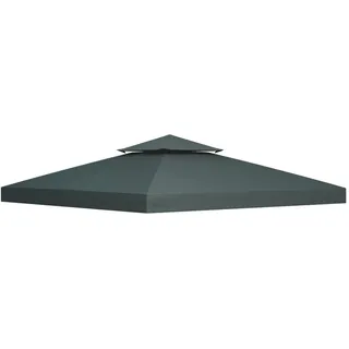 Outsunny Ersatzdach für Pavillon 3x3 m 3 x 3 m Grau