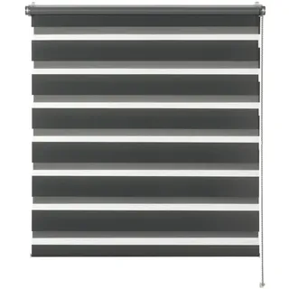 Schöner Wohnen Doppelrollo Tilda 100 x 150 cm grau/transparent