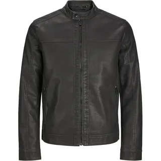 JACK & JONES Warner Lederjacke schwarz M