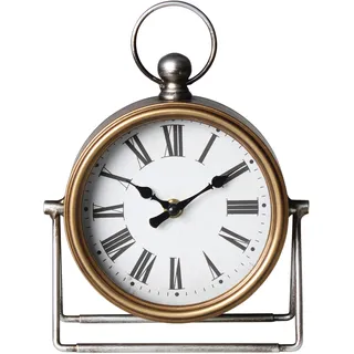 Standuhr aus Holz altgold retro 18x24 cm Alpen - Gold