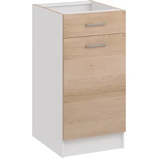 Roe Furniture | Küchenunterschrank 40 cm - Eiche Artisan - Braun - 1 Schubladen - 1 Tür - Ohne Arbeitsplatte - Unterschränke Küche - Küche - DS41