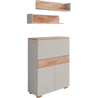OTTO home Büromöbel-Set OTTO Home beige (natur), B:90cm T:35cm, Arbeitsmöbel-Sets, Büromöbel-Set, Multifuktional mit Stauraum,
