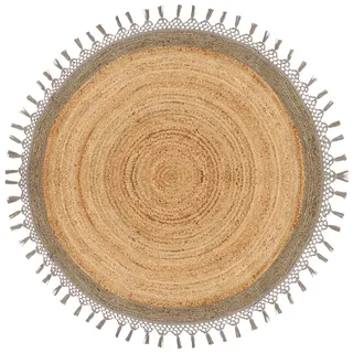 Beliani Marts Juteteppich 140 x 140 cm Beige