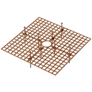 Zimoer 2 Stück Blumentopf Gitter Katzen Baby Schutz 30 cm Blumentopf Abdeckung Schneidbar Blumentopfgitter Eckig Kunststoff Braun Pflanzenschutz für Kinder Kleinkinder Haustiere