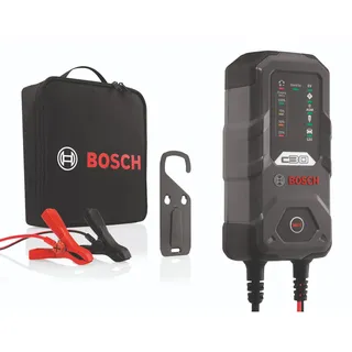 Bosch C30 Batterieladegerät, 3,8 Ampere, mit Erhaltungsladungs-Funktion - Autobatterie-Ladegerät für 6 V / 12 V Blei-Säure-, AGM-, EFB-, Gel-, und SLI-Batterien