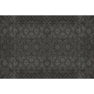 Fototapete Barock Ornament Schwarz Silber 4,00 m x 2,70 m FSC®