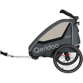 Qeridoo QUPA 2 Kinderanhänger grey
