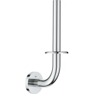 GROHE Start, Toilettenpapier Reserverollenhalter, ohne Bohren (zur Aufbewahrung von Reserverollen, zum Kleben oder Bohren, mit Schrauben & Dübel, Kleber separat kaufen), rund, chrom, 41186000
