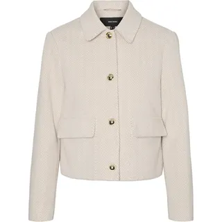 VERO MODA Damen VMPATTY Short Jacket Boo Jacke, Silver Mink/Detail:Melange, M