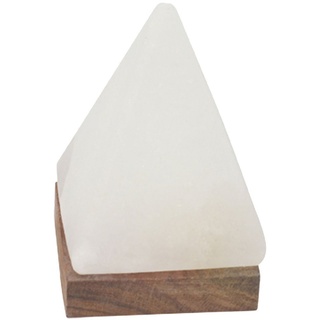 Himalaya Salt Dreams USB PYRAMIDE, White Line, mit Holzsockel, H: ca. 10 cm