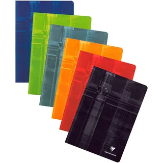 Clairefontaine 63126C Heft (DIN A4, 40 Blatt, 90g, liniert) 1 Stück farbig sortiert