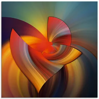 Artland Glasbild »Abstraktes in bunt« Muster 1 Stk. tlg. in verschiedenen Größen, gelb