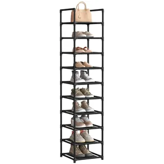 Songmics Schuhregal 33 x 173 x 33 cm offen / schwarz