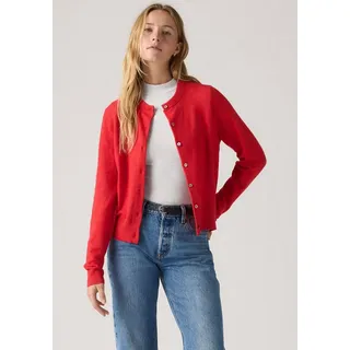 Levi's Tara Super Soft Crewneck Cardi True Red