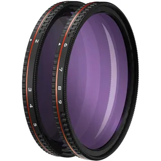 Freewell 77mm Gewinde Harter Halt Variable ND Filter All Day 2 bis 5 Stop & 6 bis 9, Stop - 2Pack