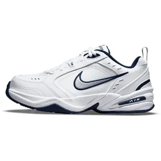 Air Monarch IV White/Metallic Silver/Midnight Navy 45