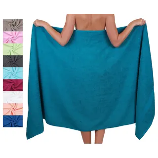 Betz Badetuch XXL 100x200 cm 100% Baumwolle – Weiches Frottee Saunatuch & Strandtuch – Pflegeleicht & saugstark – Palermo Serie – Farbe Petrol