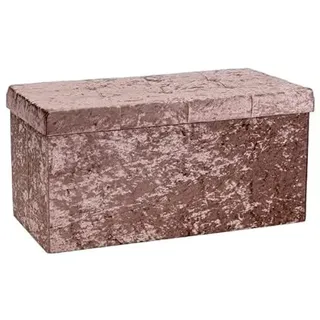 Nataluna Sitzsack aus Samt, Rosa, 76 x 38 x 38 cm, 6434046