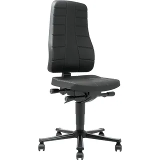 Bimos Arbeitsdrehstuhl Highline mit Rollen Integralschaum Höhe 450-600mm - 9643-2000 - Schwarz