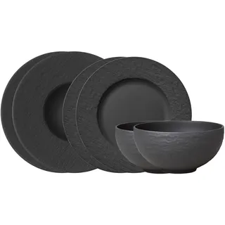 Villeroy & Boch Manufacture Rock Tafelservice 6-tlg. schwarz