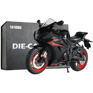 Risopen 1:9 Motorrad Modell kompatibel für Suzuki GSX R1000R Legierung Diecast Motorrad Modell Spielzeug Mini Moto Geschenk (schwarz)