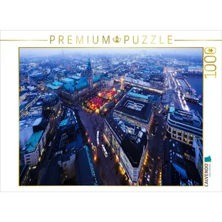 Calvendo Puzzle Hamburger Innenstadt im Advent 1000 Teile Lege-Größe 64x48cm Foto-Puzzle für glückliche Stunden