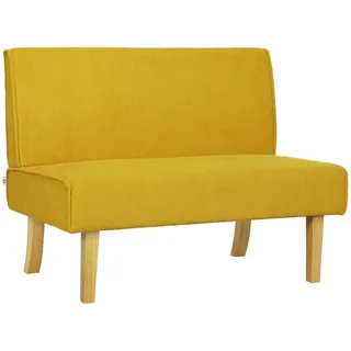 Homcom Sofa, Couch mit Cord-Optik, Holzbeine, Gepolsterter Polstersofa, Doppelsofa für Schlafzimmer, Wohnzimmer, Sofas - Couches, Sofas, 2-Sitzer Sofas