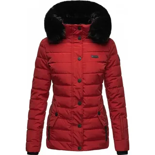 Navahoo Damen Warme Steppjacke Winterjacke mit weicher Kunstfell-Kapuze Milianaa