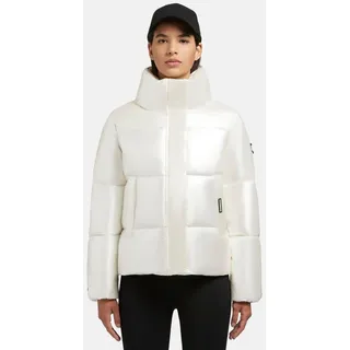khujo Steppjacke Rinja Shiny-YM Glänzende kurze Winterjacke für Damen weiß XXL (44)