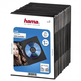 Hama DVD-Leerhülle Slim 25er-Pack schwarz