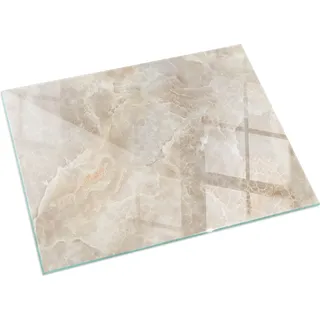 Naturstein-Muster – Glasbodenplatte für – Kaminofen – Kaminplatte Glas – Schutzglas – Funkenschutzplatte –Glasbodenplatte Feuerfeste – Hitzeschutzplatte – Bodenschutz aus Glas – 60x40 cm