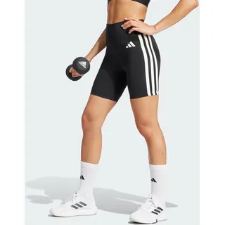 adidas Optime Essentials 3-Stripes Short Leggings Black/White XXS