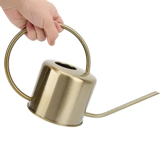 Gießkanne aus Edelstahl, 1300 ml/43 oz Gartenarbeit Zimmerpflanzen Sprinkler Topf mit langen Auslauf für Sukkulenten Zimmerpflanzen Gartenarbeit Dekoration von Blumenschuppen