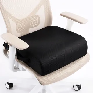 TOPROUD Extra Dickes Sitzkissen für Bürostuhl, Memory Foam Keilkissen Autositz Sitzkeilkissen für Auto, ergonomisches Sitzpolster zur Entlastung von Rücken, Hüfte und Steißbein mit Tragegriff