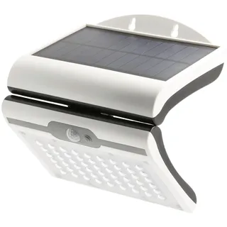 GTV - RAMOS Solarlampen für Außen Solar-Fassadenleuchte mit Bewegungs/Dämmerungssensor Solarleuchte mit Bewegungsmelde 50W, 300lm, 3,7V 1800mAh, IP44, 6000K - für Aussen Outdoor Garten