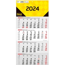 Bild von 11075 - 4 Monatskalender 2024, Wandkalender mit Schieber, 30 x 61 cm, Bürokalender 4 Monate