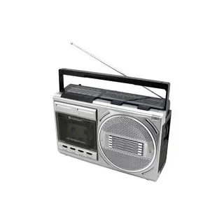Soundmaster Kassettenradio FM, MW Kassette, USB, UKW, MW, KW, Bluetooth®, AUX Schwarz, Silber