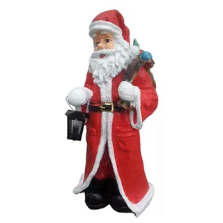 Weihnachtsmann Figur mit Lampe Stehleuchte Statuen Statue Dekoration Deko 100 cm