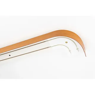 GARESA Schienensystem »Kunststoffschiene mit Blende« 2 läufig-läufig Wunschmaßlänge seitlich mit 2 Rundbögen (kein Spalt zwischen Vorhang und Wand!), braun