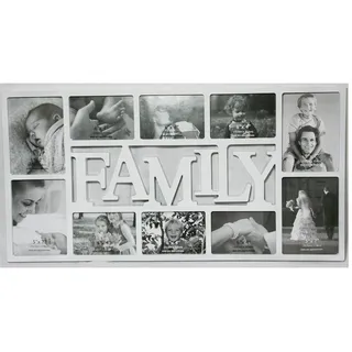 Mary Portman Fotorahmen Family für 10Fotos Weiß Bild Bilderrahmen Deko