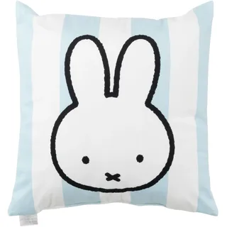 United Labels Miffy Kissen, Kopfkissen 40x40 cm, Weiß Blau, Sofakissen, Dekokissen für Fans