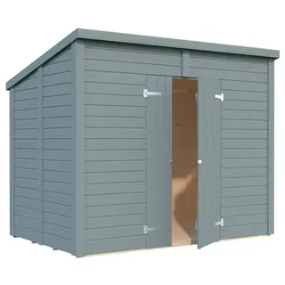 Leif Gerätehaus 273 x 170 cm Hellgrau Lackiert