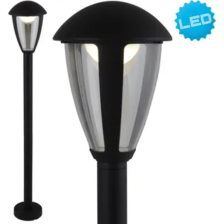 näve LED Außen-Stehlampe »Clint«, 1 flammig, Aluminium schwarz Kunststoff klar incl. 14x LED IP44 Höhe 100cm, schwarz