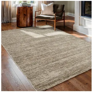 Sanat Oslo Kurzflorteppich 80 x 200 cm Beige