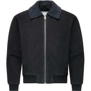 Cordjacke RAGWEAR "Cordjacke Alees Cordy", Herren, Gr. L, grau (dunkelgrau), Obermaterial: 100% Baumwolle CO.  Obermaterial: Futter: 100% Polyester PES. 100% Polyester PES., Jacken Cordjacke