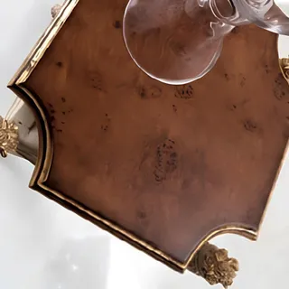 Beistelltisch Tisch Couchtisch Wohnzimmertisch Holz Royal Beistell Barock Tische - Weiß