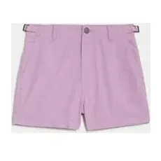 Girls M&S Collection Pure Cotton Cargo Shorts (6-16 Yrs) - Lilac, Lilac - 6-7 Y